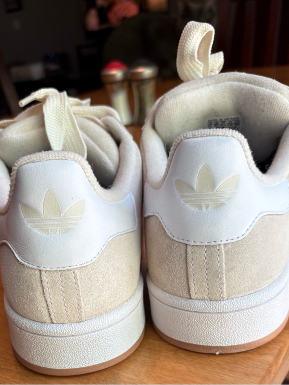 adidas Men's Cream Suede Low-Top Sneakers - Picture 6 of 8